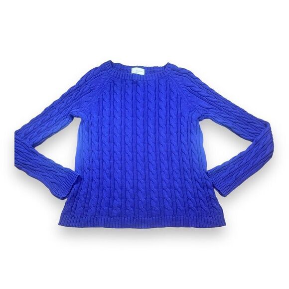 Pen Sissors Paper Cable Knit Sweater Sz XL - Picture 3 of 11